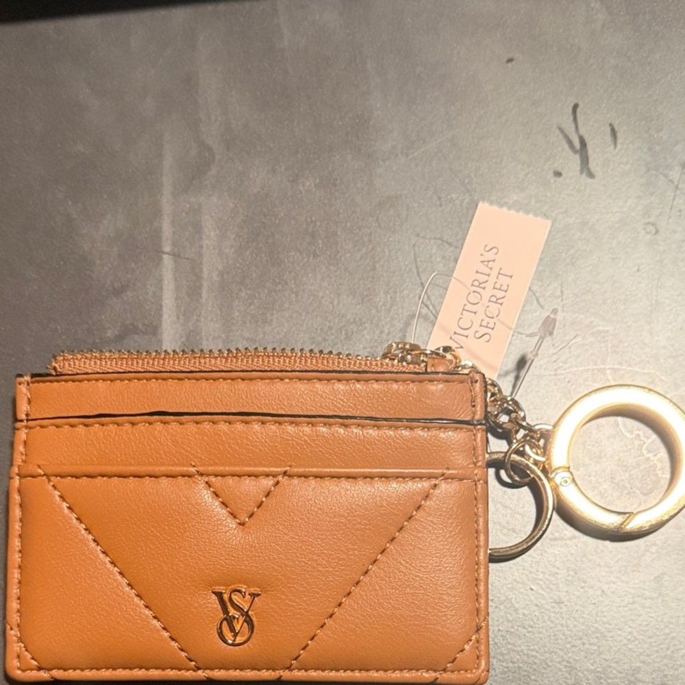 Victoria's Secret Brown Card Holder with Keyring